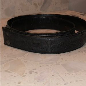 Chrome Hearts leather belt.  buckle NOT included
